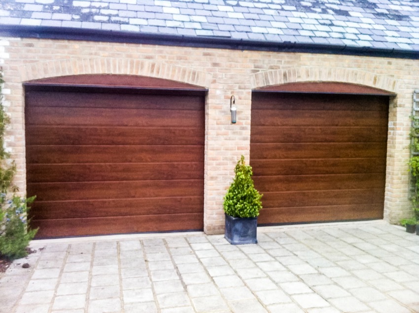 Wood effect garage doors